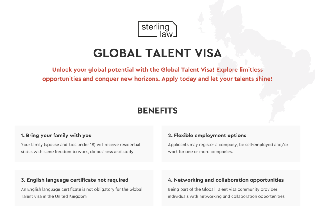 Global Talent Visa UK – Sterling Law Solicitors, London